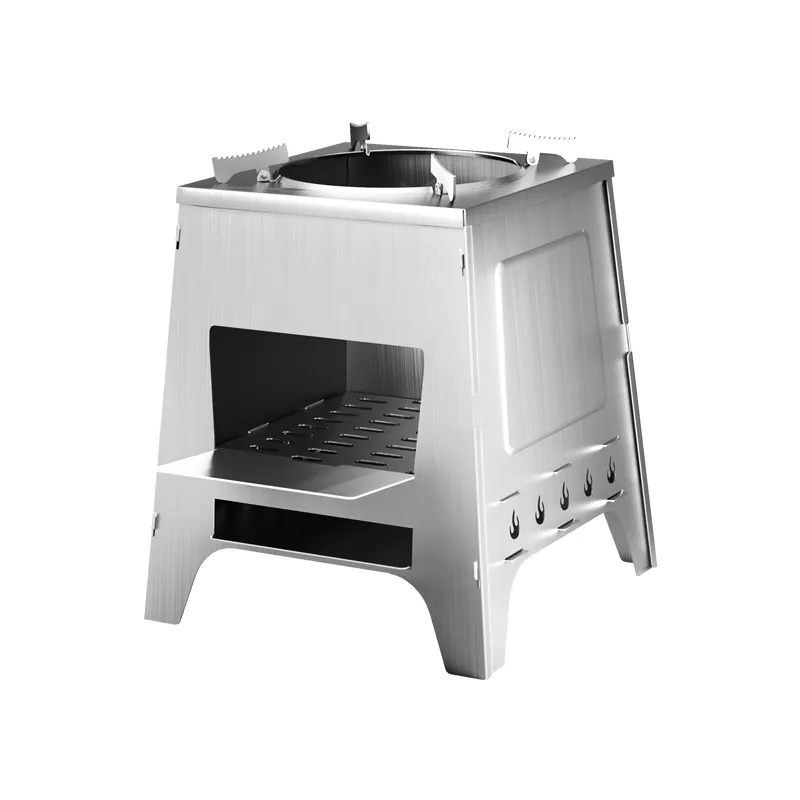 Estufa de torre desmontable de acero inoxidable de gran tamaño