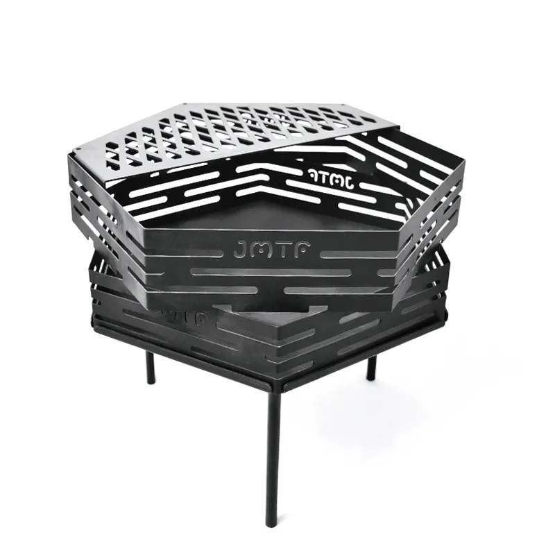 Plataforma de fuego hexagonal de doble capa